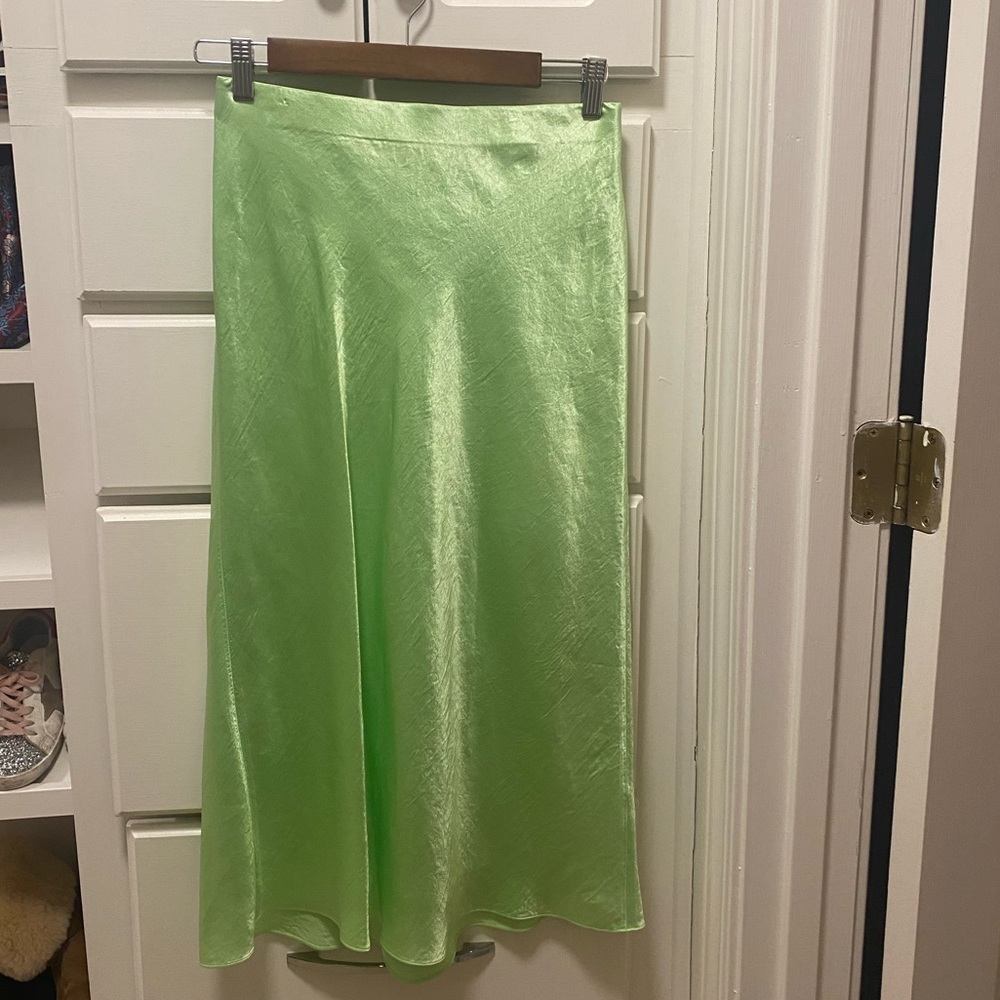 VINCE silk midi length skirt